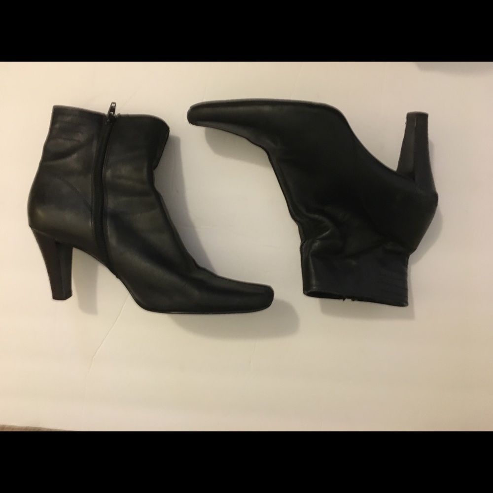 Black ankle booties.